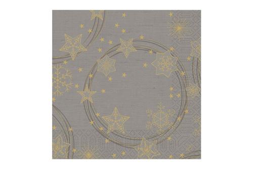 Duni Star Shine Granite Grey Napkins 3Ply (Design 2)