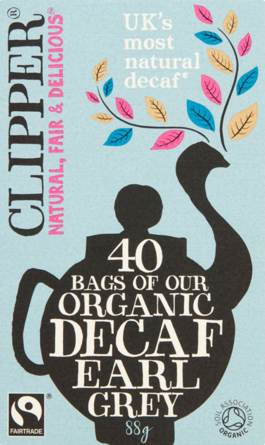 CLIPPER 40 Organic Decaf Earl Grey Teabags 88g - 1 Case