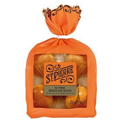 St Pierre 10 Mini Brioche Buns (Case of 12)