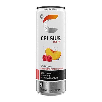 Celsius Sparkling Raspberry Peach 355ml (Case of 12)
