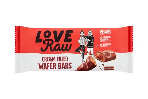 LoveRaw Milk Chocolate Cream Wafer Bar