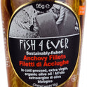 FISH 4 EVER Cantabrian Anchovy Fillets in Organic Olive Oil 95g - 1 Case