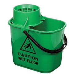 Mop Bucket & Wringer 15ltr - Green