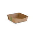 Microflute Kraft Food Tray Medium 6x6"