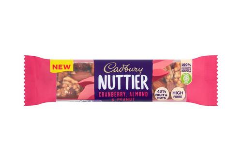 Cadbury Nuttier Cranberry, Almond & Peanut Chocolate Bar 40g