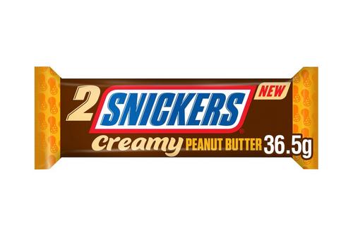 Snickers Creamy Peanut Butter & Milk Chocolate Snack Bar Duo 36.5g