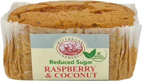 RIVERBANK BAKERY Reduced Sugar Raspberry & Coconut Cake 300g
