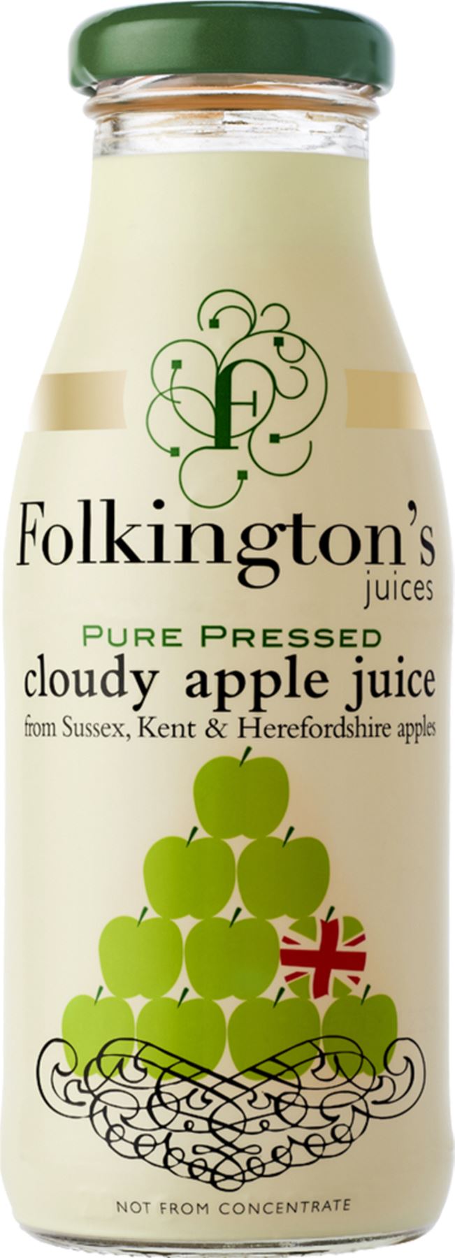 FOLKINGTON'S Cloudy Apple Juice 250ml - 1 Case