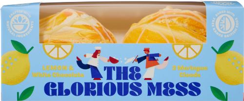 THE GLORIOUS MESS 2 Meringue Clouds - Lemon & White Chocolate