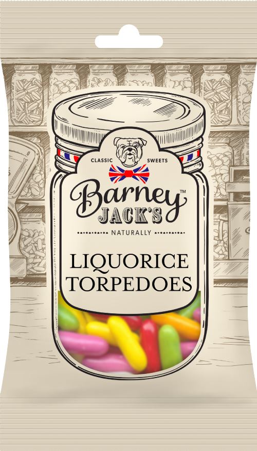 BARNEY JACK'S Liquorice Torpedoes 145g