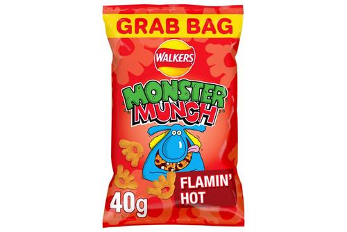 Walkers Monster Munch Flamin' Hot Snacks 40g