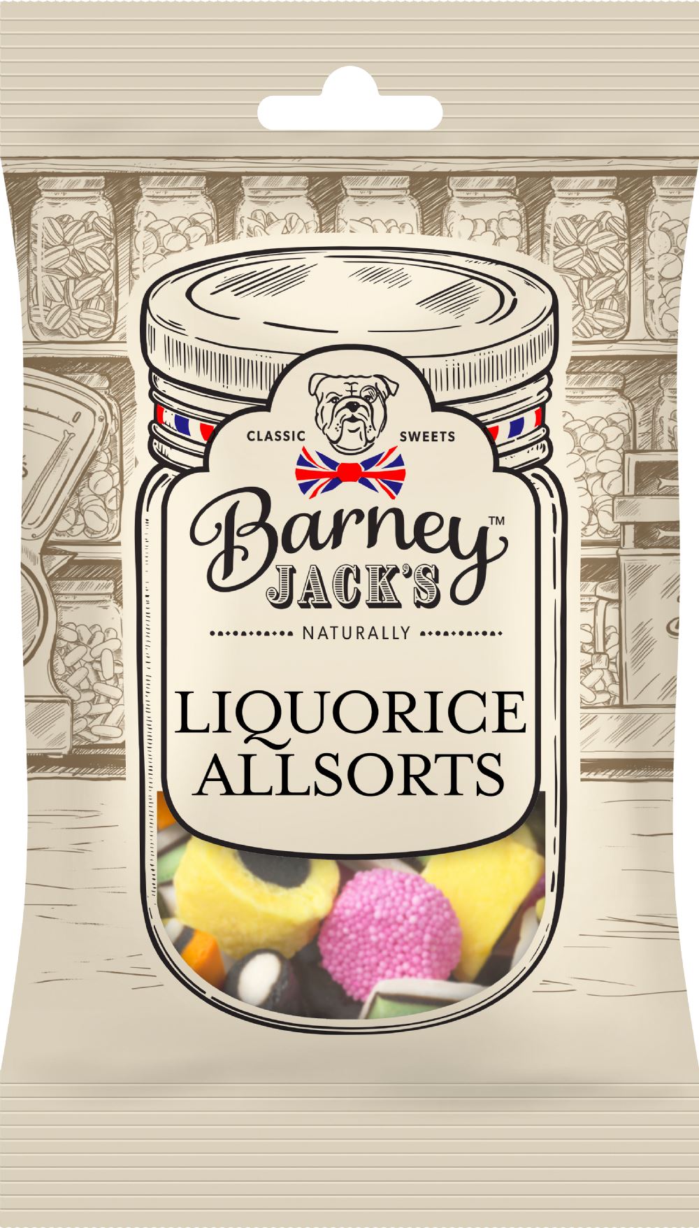 BARNEY JACK'S Liquorice Allsorts 180g - 1 Case