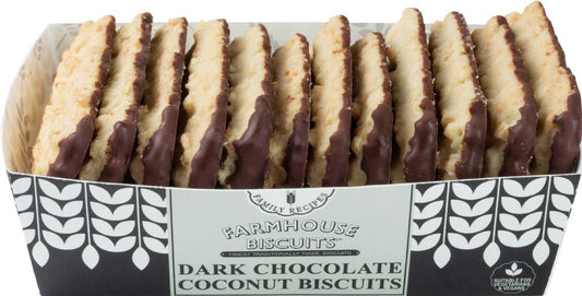 FARMHOUSE BISCUITS Dark Chocolate Coconut Biscuits 150g - 1 Case