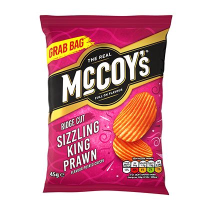 McCoy's Sizzling King Prawn Crisps