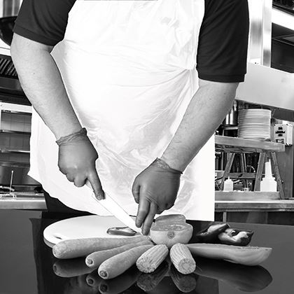 Shield - White Standard Length Disposable Aprons in a Pack (Case of 10)