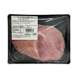 Houghton Cooked Wafer Thin Honey Roast Ham with added water