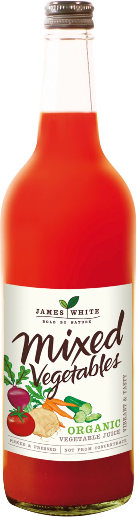 JAMES WHITE Organic Mixed Vegetable Juice 75cl - 1 Case