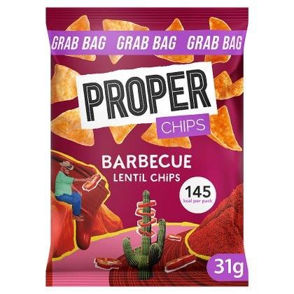 Properchips Barbecue Lentil Chips Grab Bag (Case of 30)
