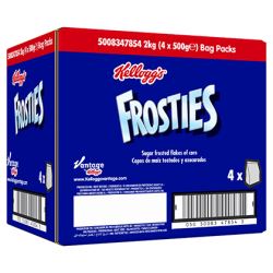 Kellogg's Frosties Breakfast Cereal Bag Packs 4 x 500g