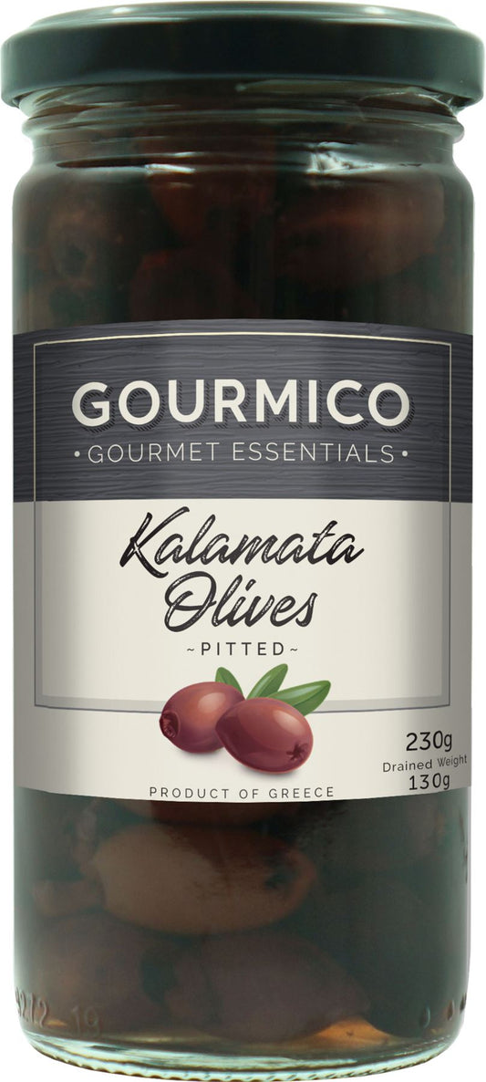 GOURMICO Pitted Kalamata Olives 230g - 1 Case