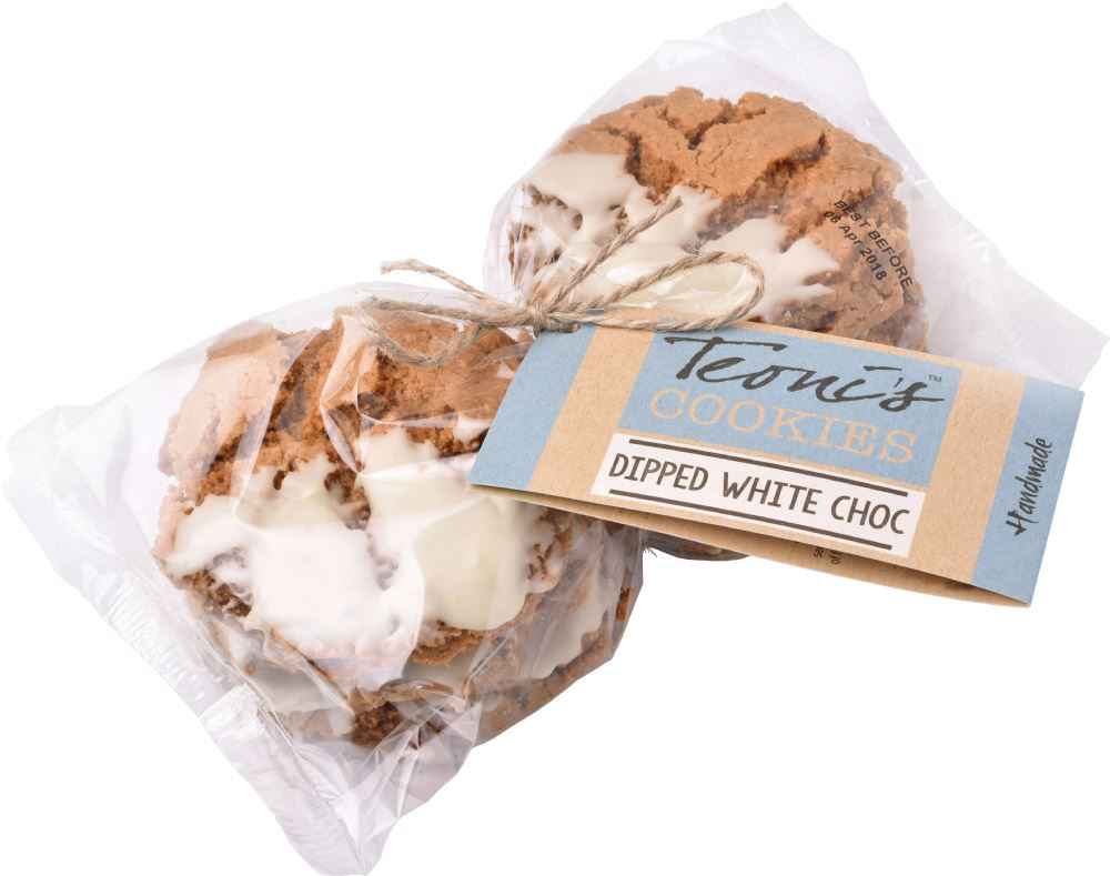 Teoni's Cookies - Dipped White Chocolate Choc Chip (12x300g)