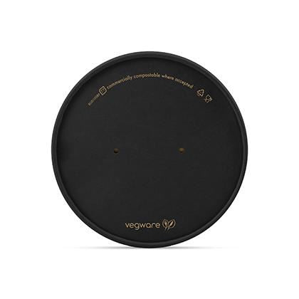 Round Black Paper Lid Fits 16-34oz (Case of 1)