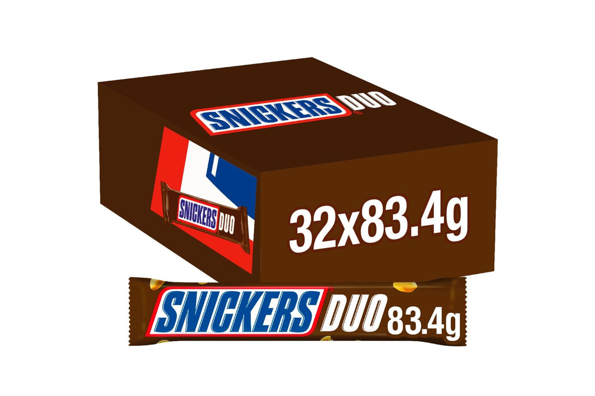 Snickers Milk Chocolate Bar Duo 83.4g (Case of 22)