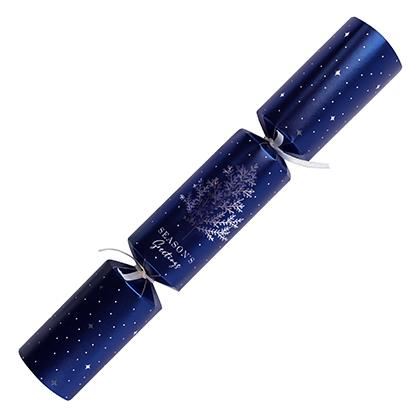 12" Premium Blue & Silver Tree Cracker