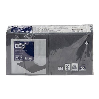 Tork® Cocktail Napkin Black 2ply