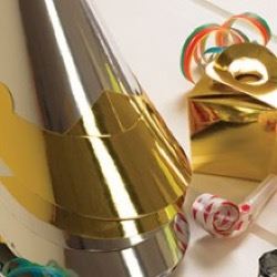 Large Gold and Silver Foil Board Hats