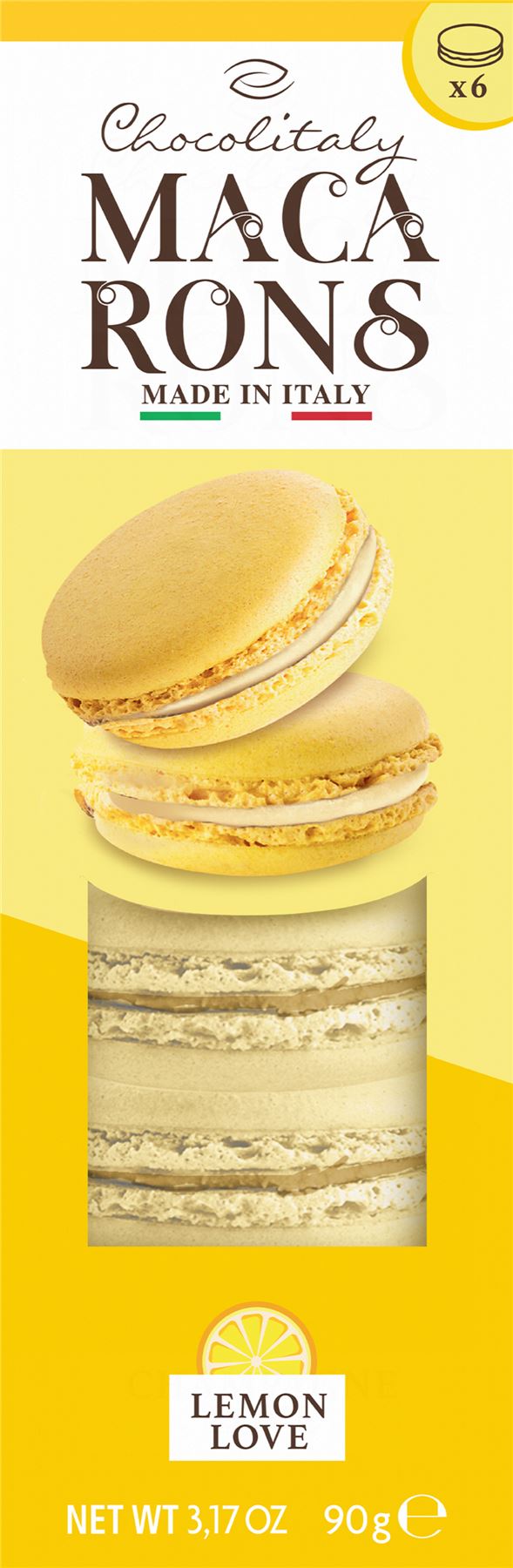 CHOCOLITALY Macarons - Lemon Love 90g - 1 Case