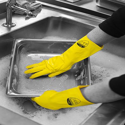 Shield Latex Rubber Household Glove Medium (Case of 12)