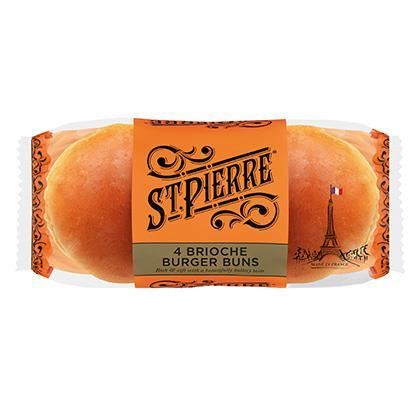 St Pierre 4 Brioche Burger Buns 4.5" (Case of 9)