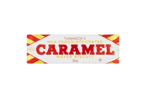 Tunnock's Milk Chocolate Coated Caramel Wafer Biscuits 30g