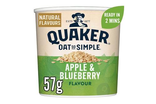 Quaker Oat So Simple Apple & Blueberry Porridge Pot 57g