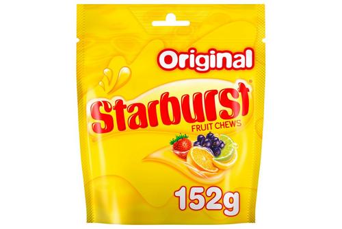 Starburst Original Fruit Chews Sweets Pouch Bag 152g