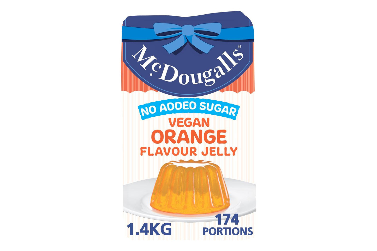 McDougalls No Added Sugar Vegan Orange Flavour Jelly