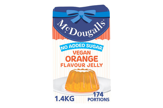 McDougalls No Added Sugar Vegan Orange Flavour Jelly