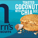 NAIRN'S Oat Biscuits - Toasted Coconut with Chia Seeds 200g - 1 Case