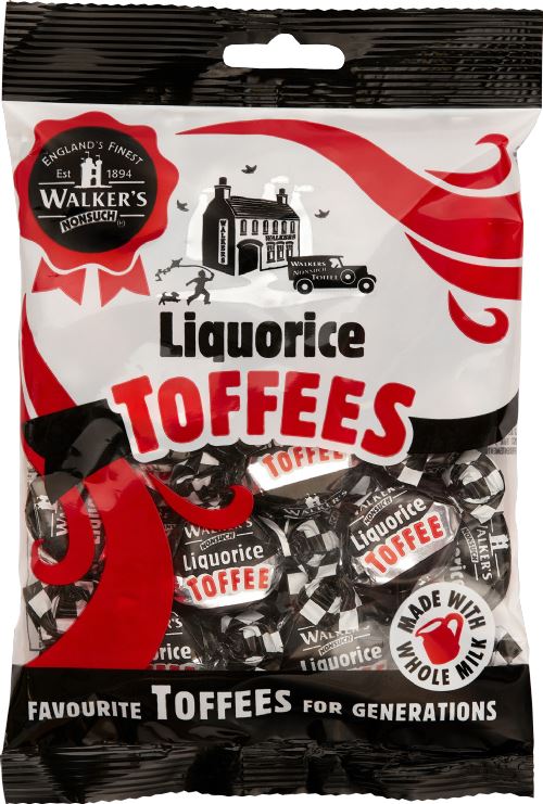 WALKER'S NONSUCH Liquorice Toffees - Bag 150g