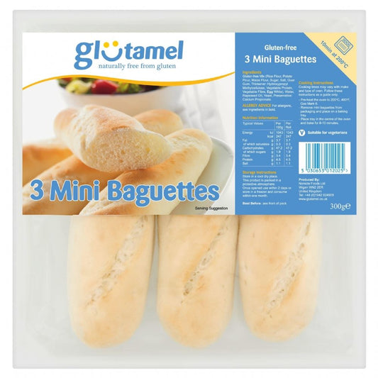 GLUTAMEL 3 Mini Baguettes 300g - 1 Case