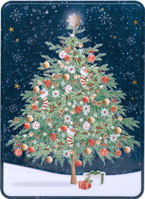 Farmhouse - Christmas Tree Embossed Tin (12x400g)