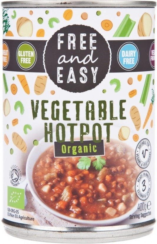 FREE AND EASY Organic Vegetable Hotpot 400g - 1 Case