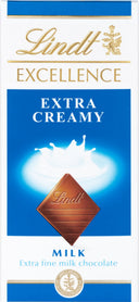 LINDT Excellence Milk Extra Creamy Bar 100g (Case of 20)