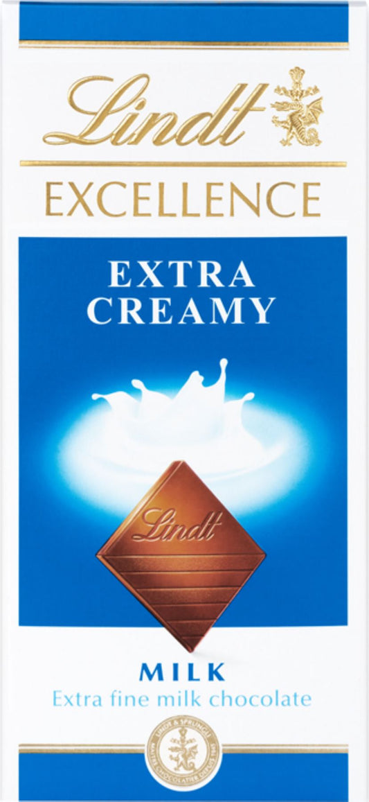 LINDT Excellence Milk Extra Creamy Bar 100g - 1 Case