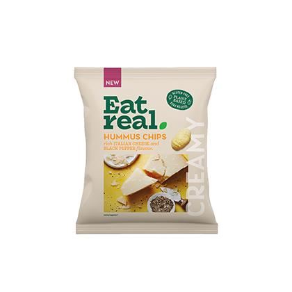 Eat Real Italian Cheese and Black Pepper Hummus Ch