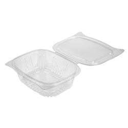 rPET Plastic Hinged Salad Container 750ml (Case of 1)
