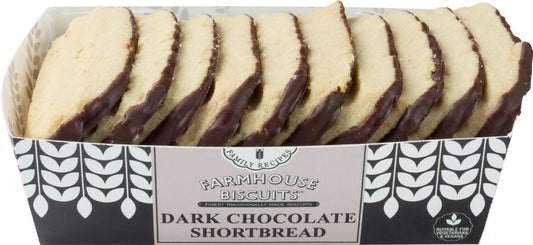FARMHOUSE BISCUITS Dark Chocolate Shortbread 150g - 1 Case
