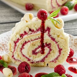 Menuserve Raspberry & White Chocolate Roulade