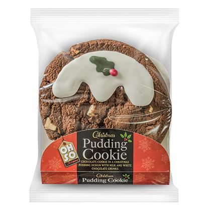 Individually Wrapped Christmas Pudding Cookie Limited Shelf Life